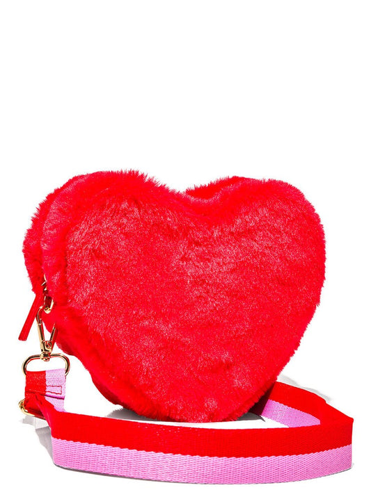 Furry Heart Cosmetic Bag